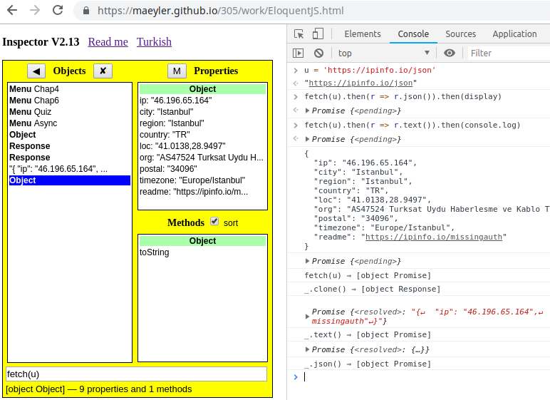 fetch json